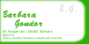 barbara gondor business card